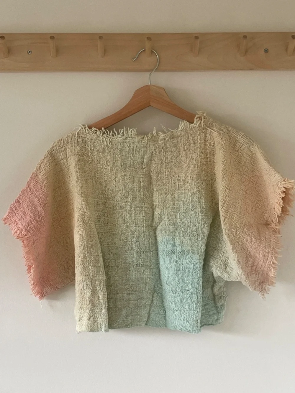 RAINBOW KIMONO woven cotton top - Picture 2 of 5
